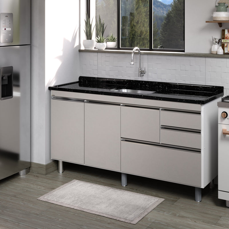 ARMÁRIO COLISEU C/PIA RORALIT INOX