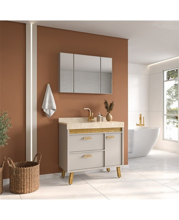 CONJ. MODENA 900 COM PÉS OPCIONAIS E CUBA EMBUTIDA