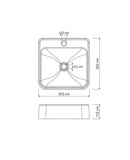 CUBA DURATEC QUADRADA DE APOIO 390X390mm