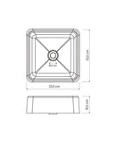 CUBA DURATEC QUADRADA DE APOIO BRANCO