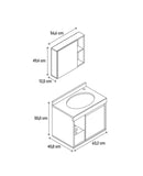 CONJ.DROP 600 SUSPENSO E CUBA EMBUTIDA