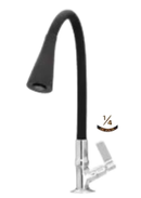 TORNEIRA PIA MESA TUBO GOURMET TUBO 3/4 PRETO CÔNICA 1/4V