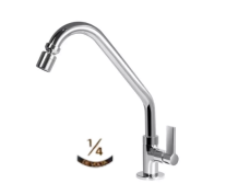 TORNEIRA COZINHA MESA AREJADOR ARTICULADO VOLANTE METAL 1/4
