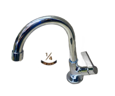 TORNEIRA LAVATÓRIO MESA BICA MÓVEL TUBO 3/4 VOLANTE METAL 1/4V