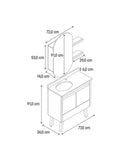 CONJ. LENI 800 COM PÉS OPCIONAIS E CUBA EMBUTIDA