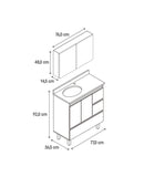 CONJ. LOTT 800 COM PÉS E CUBA EMBUTIDA