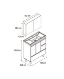 CONJ. LOTT 800 COM PÉS E PIA DURATEC