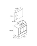 CONJ. NIKKO 800 COM PÉS E CUBA DE APOIO