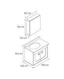 CONJ. SIENA 600 SUSPENSO E CUBA EMBUTIDA