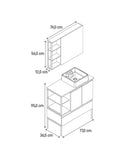 CONJ. TEMPLO 800 COM PÉS E CUBA DE APOIO