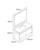 CONJ. NEW NERO 1000 COM PÉS OPCIONAIS E CUBA EMBUTIDA