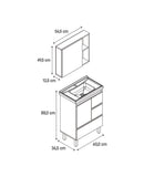 CONJ. LOTT 600 COM PÉS E PIA DURATEC