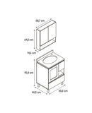 CONJ. VERRE 600 COM PÉS E CUBA EMBUTIDA