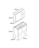 CONJ. VOLGA 800 COM PÉS OPCIONAIS E PIA EM DURATEC